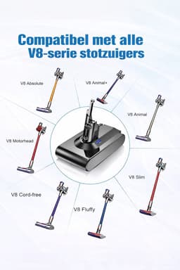 vervangende Accu / Batterij voor Dyson V8 met filterset Accu / Batterij 2 stuks — thumbnail 5