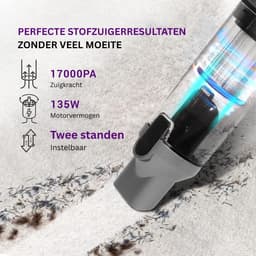 Zolvano® Kruimeldief Draadloos - Auto Stofzuiger - Handstofzuiger - Metallic grijs — thumbnail 4