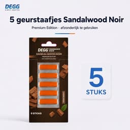 DEGG® – Geurstaafjes voor Stofzuiger – Sandalwood Noir – Verfrist tijdens het Stofzuigen – 5 Stuks — thumbnail 2