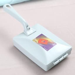 Reinigingsborstel - Kruimelwisser - Snel opruimen - Dubbele veegmachine - 26 cm - Blauw — thumbnail 5