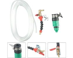 Stofafscheider Watersproei - Koelsysteem Machine - Stofvrij Zagen - Hittebestendig Plastic - 6 mm Mondstuk 5m Slang - Zwart Rood