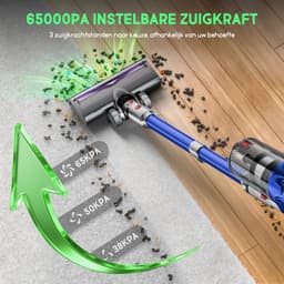 Hiaonyx steelstofzuiger - 9-in-1 steelstofzuiger draadloos - 75000pa - Met dierenborstel - LED Groene Stofdetectielamp - Geschikt voor Tapijten - Harde Vloeren en Dierenharen - 2-liter stofopvangbox - Blauw — thumbnail 4