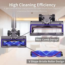 Cherrys Finds - Vloerborstelkop voor Dyson V7 V8 V10 V11 V15 G5 – Zachte Fluwelen Rolborstel met Groene LED-verlichting – Geschikt voor Harde Vloeren – Niet Compatibel met V6, DC, Ball en Slim-serie — thumbnail 4