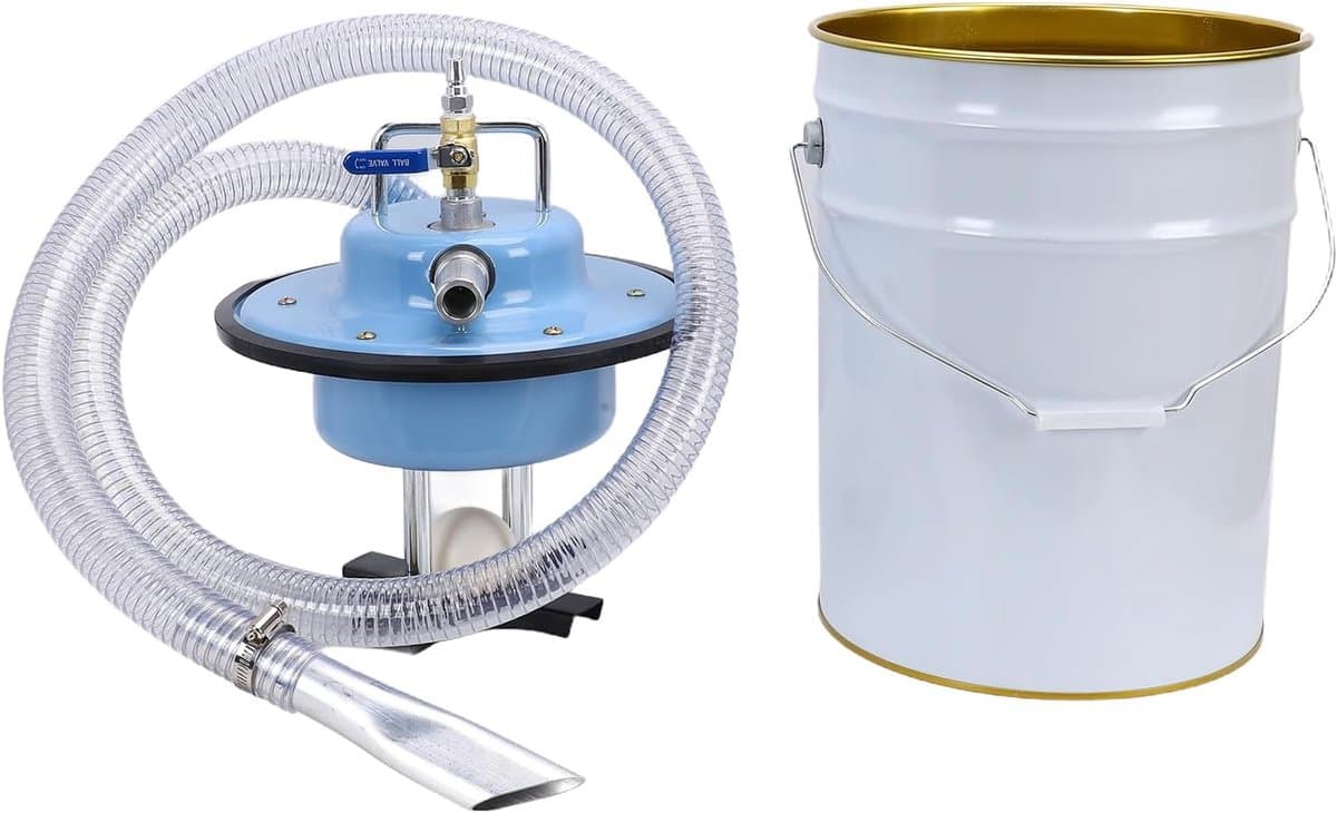 Pneumatische Stofzuiger - Industriële Zuiger - Werkplaats Reinigen - Automatische Uitschakeling - 20L Tank - Zilver — afbeelding 1