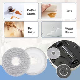 8 Stuks Wisdoeken voor Dreame L10s/X40/L40/AE/L40S/X50/L50S/L50 Pro Ultra - Herbruikbaar en Wasbaar Reservedoek — thumbnail 2
