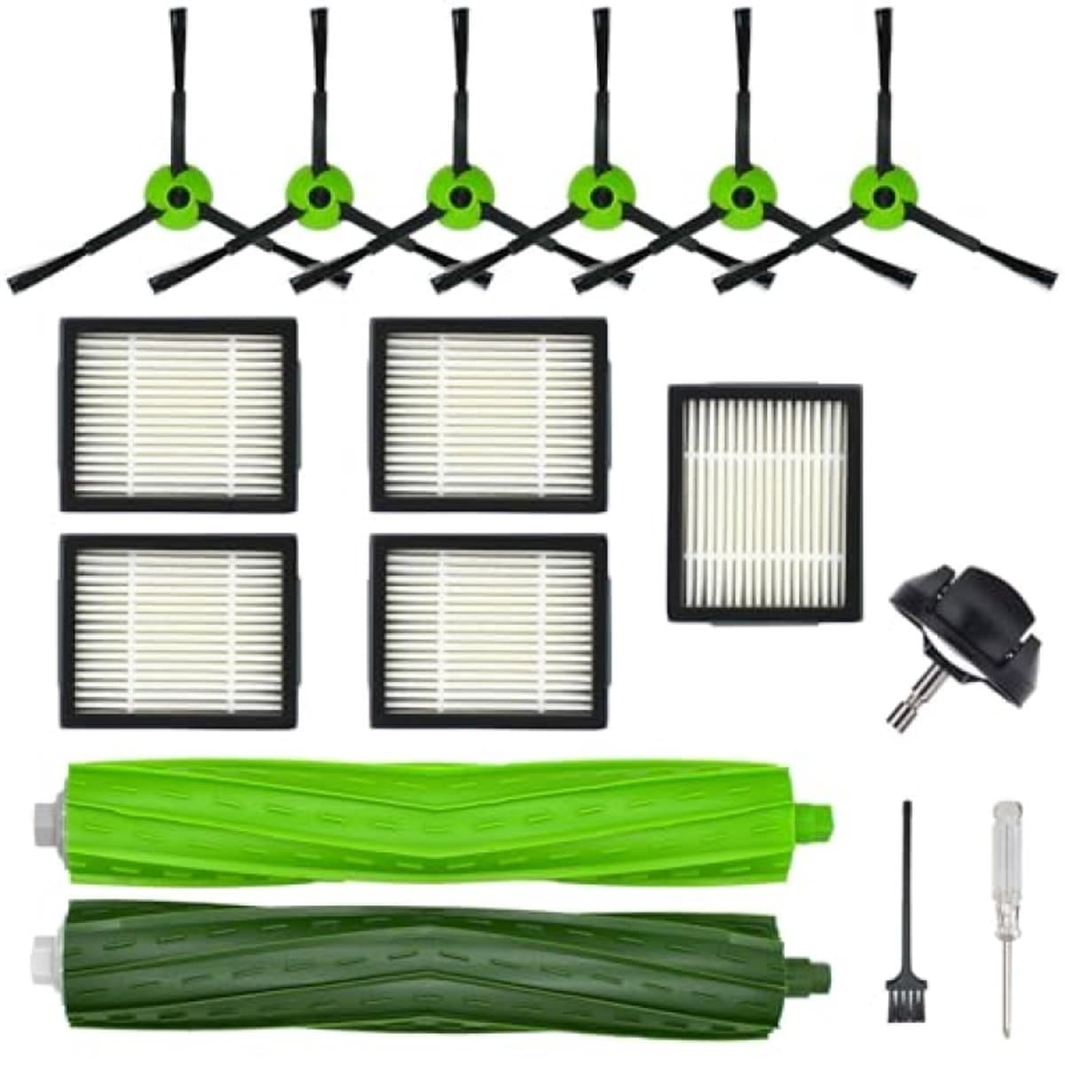 Vervangingsset voor iRobot Roomba J5/J6/J7/J8/J9 Plus - 16 Delig - Borstels, Filters en Wiel - PromoHome — afbeelding 1