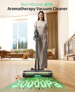 Draadloze Steelstofzuiger - Lichtgewicht Stofzuiger - Huis Reinigen - Aromatherapie Functie - 60 Min Looptijd - Zwart Groen — thumbnail 4