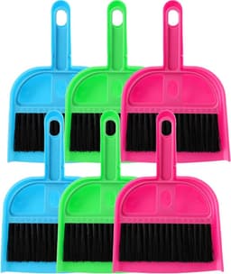 Mini Reinigingsset - Stoffer en Blik - Desktop Schoonmaken - Ruimtebesparend 2-in-1 - 28 cm - Zwart — thumbnail 1
