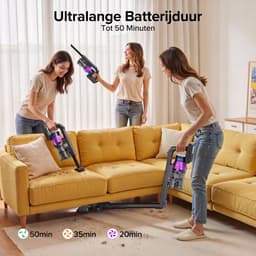 Lubluelu G30 Flexibel en opvouwbaar Draadloze Steelstofzuiger 50Kpa- 5 in 1 Handstofzuiger - Zelfstaand Design - 50 Min Gebruikstijd - Verwijderbare Batterij- Anti-klit Borstel - HEPA-filter - LED-koplampen — thumbnail 5