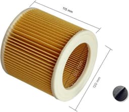 SSTRWGOOD Patronenfilter - Staubkollektorenfilter voor Nass-/Trockensauger - Geschikt voor Kärcher A 2204 2254 2101 2201 WD2 WD3 MV2 MV3 WD2.200 WD3.500 P WD 3.200 - Voor droog en nat vuil - Plastic - 11.5x12.00 cm — thumbnail 2