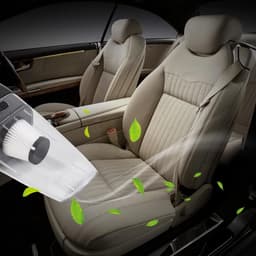 Autostofzuiger Handheld - Draagbare Auto Reiniger - Auto Interieur Reinigen - Sterke Zuigkracht 4000Pa - 5m Kabel - Zwart — thumbnail 1