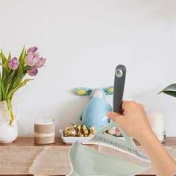 Bezem en schep - Reinigingsset - Bureau schoonmaken - Compact en lichtgewicht - 31 cm - Groen — thumbnail 3