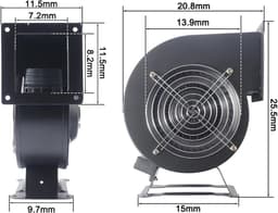 Radiaalventilator - Elektrische ventilator - Stof afblazen - Alle koperdraad - 140 W - 380 V — thumbnail 3