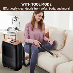 Elektrische Stoffer - Automatische Prullenbak - Snel Vuil Verwijderen - Handsfree Werking - 1500W Kracht - Zwart — thumbnail 5