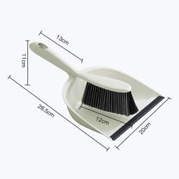 Stoffer en blik set - Mini reinigingsset - Kruimels opruimen - Compact snap-in ontwerp - 28.5 cm - Grijs — thumbnail 5