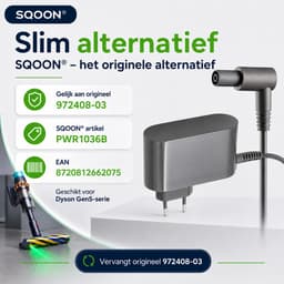 SQOON® Lader geschikt voor Dyson Gen5 stofzuiger 43,25V 800mA - Gelijk aan 972408-03 — thumbnail 3