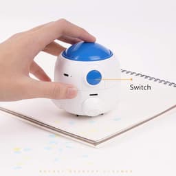 Raket Stofzuiger - Mini Cleaner - Bureau Opruimen - Eenvoudig te Leegmaken - 87x96x96mm - Wit — thumbnail 2