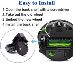Dailygoods- Aandrijfwiel Duurzaam - Stofzuigerwielen - Roomba 500/600/700/800/900 - Wielmodule - Antislip - Eenvoudig te installeren - Robotstofzuigerwiel — thumbnail 5