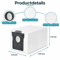 10 Stuks Stofzuigerzakken Voor Robotstofzuiger - Geschikt Voor Dreame L10 L10s L20 X20 X30 X40 X50 L40 L50 Ultra En Mova P10 E30 P50 V50 Ultra - 3,2 Liter Capaciteit - 4-Laagse Filterstructuur - Vervangende Stofzakken Voor Leegstation — thumbnail 5