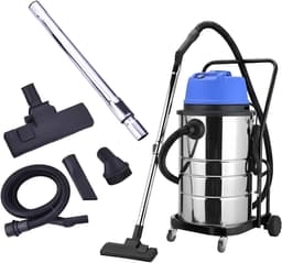 Nat- en Droogzuiger - Stofzuiger Werkplaats - Bouwplaats Schoonmaken - 1400W Krachtige Zuigkracht - 60 Liter Tank - Blauw — thumbnail 1
