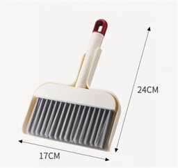 Stofblik Bureau - Mini Stoffer Blik - Bureau Schoonmaken - Compact Ontwerp - 1 x 1 x 1 cm - Wit — thumbnail 2