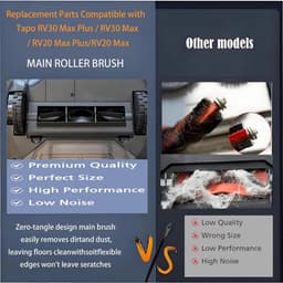 9 stuks - 1 hoofdborstels, 2 filters, 2 dweildoeken, 2 zijborstels en 2 stofzakken - Voor Tapo RV30 Max Plus / RV30 Max / RV20 Max Plus / RV20 Max robotstofzuigers — thumbnail 2