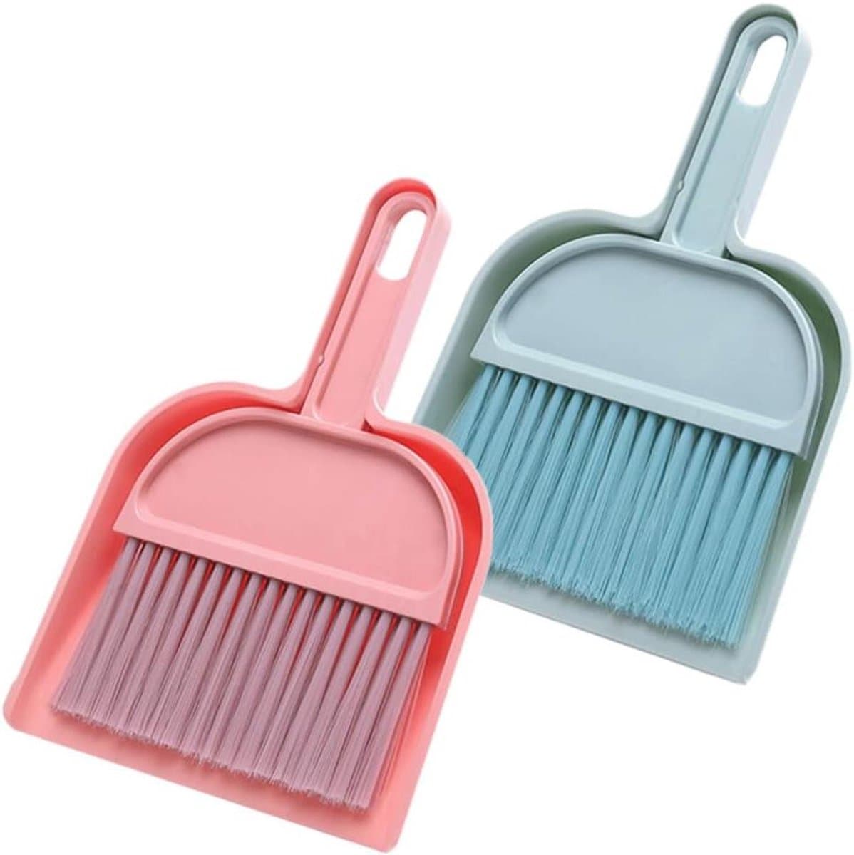 Mini Stofzuiger Bezemset - Tafelreiniger - Bureau Schoonmaken - Compact Lichtgewicht - 20.5 cm - Diverse Kleuren — afbeelding 1