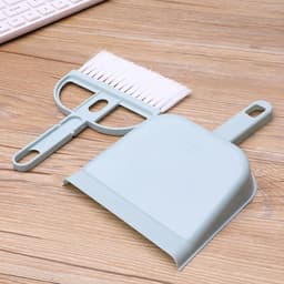 Kleine Veegset - Mini Bezem - Bureau Reinigen - Ruimtebesparend Ontwerp - 157 cm Lengte - Blauw — thumbnail 3