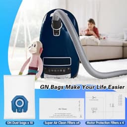 10 Stofzuigerzakken GN voor Miele Complete C3/C2, Classic C1, S2, S5, S8, S400 Serie - Incl. 4 Motor- en 4 Uitlaatfilters - PromoHome — thumbnail 3