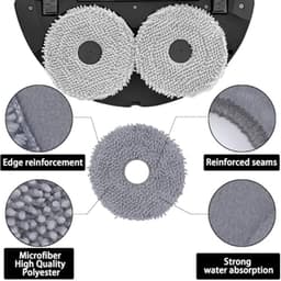 PromoHome 8 Stuks Dweilpad Dweildoek Wisser Accessoires voor Roborock Q Revo/Qrevo MaxV/Qrevo Master/Qrevo Slim/Qrevo Pro/Qrevo S/Qrevo Curv/QV 35S Robot Stofzuiger Vervangende Onderdelen — thumbnail 3