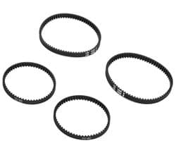 Stofzuiger Riemen - Aandrijfriemen Vervanging - Stofzuiger Onderhoud - V-vorm Rubber - 4 stuks - Zwart