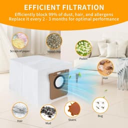 16 stuks stofzakken voor Dreame L10s Ultra / L10 Ultra / L20 Ultra /S10/S20, compatibel met Xiaomi X10+ / X20+/X10/X20/L10/M40 stofzak vervangende stofzuigeraccessoires (3,2 l grote capaciteit) — thumbnail 2