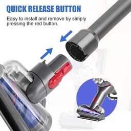 Mini Turbine Mondstuk Geschikt voor Dyson V7, V8, V10, V11 en V15 - Gemotoriseerde Miniborstel voor Huisdierenhaar -Geschikt voor Vervangend Dyson Opzetstuk voor Matras en Bank - Turboborstel — thumbnail 2