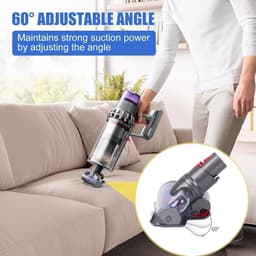 Mini Turbine Mondstuk Geschikt voor Dyson V7, V8, V10, V11 en V15 - Gemotoriseerde Miniborstel voor Huisdierenhaar -Geschikt voor Vervangend Dyson Opzetstuk voor Matras en Bank - Turboborstel — thumbnail 4