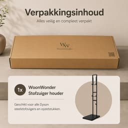 WoonWonder - Stabiele Metalen Stofzuigerstandaard voor Dyson & Dyson Handheld met ruimte voor Draadloze Stofzuigeropzetstukken en Accessoires - Dyson — thumbnail 4