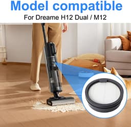Dailygoods- HEPA-filter 2 stuks - stofzuigerfilter - wasbaar - herbruikbaar - compatibel met Dreame H12 Dual/M12/H13 Pro - hoogwaardige materialen — thumbnail 3