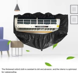 Airco Reinigingszak - Wandunit Cover - Onderhoud Thuis - Waterdicht Oxford Materiaal - 100 cm Lengte - Zwart — thumbnail 5