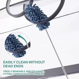 Stofmagnet Set - Plumeau Stoffer - Huis Reinigen - Telescopische Steel - 6 Delig 77 cm - Groen Blauw — thumbnail 5