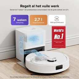 DailyDamaar stofzuiger - Robotstofzuiger - Dweilrobot - Vloerreiniger - 10.000 Pa zuigkracht - Dubbel anti-klit systeem - Zwart — thumbnail 3