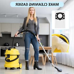 10 Stuks KFI 487 Vervangende Stofzuigerzakken voor Kärcher WD4 WD5 WD6 - Geschikt voor Nat en Droog Gebruik, Hoge Kwaliteit en Duurzaam — thumbnail 4