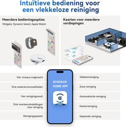 ECOVACS DEEBOT T30e OMNI Robotstofzuiger met dweilfunctie- 25.000 Pa- OZMO Turbo 2.0 dweilen- ZeroTangle 3.0 anti-klit-Triple-V-hoofdborstel- Omni-station-Wit–1000ml Schoonmaakmiddel — thumbnail 3