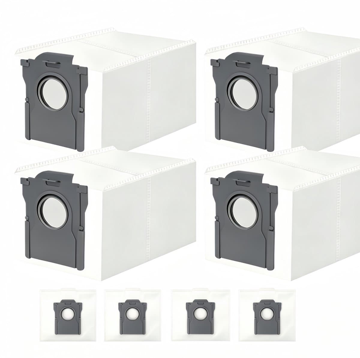 8 stuks stofzakken- compatibel met Dreame L10/L10s/L20/X20/X30/X40/X50/L40/L50 Ultra- Mova P10/E30/P50/V50 Ultra- 3,2 l grote capaciteit- 4-laagse filterstructuur- voor Dreame stofzuigerzakken — afbeelding 1
