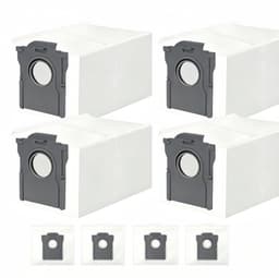 8 stuks stofzakken- compatibel met Dreame L10/L10s/L20/X20/X30/X40/X50/L40/L50 Ultra- Mova P10/E30/P50/V50 Ultra- 3,2 l grote capaciteit- 4-laagse filterstructuur- voor Dreame stofzuigerzakken — thumbnail 1