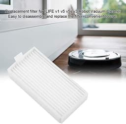 Dailygoods- HEPA Filter Vervangingen - 10 Stuks - Dubbellaagse Filtratie - Glasvezel Filters - Compatibel met V1/V5 Robotstofzuiger - Afmetingen 4,2x8,2x1,5 cm - Stofzuigerfilter — thumbnail 4