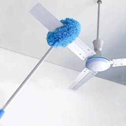 Ventilator Reiniger - Stofdoek Hoge Plafonds - Stof Verwijderen - Uitschuifbare Steel - Tot 126 cm - Blauw — thumbnail 3