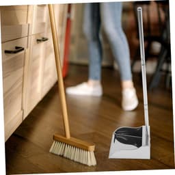 Stofblik met steel - Veegblik metaal - Efficiënt opruimen - Duurzaam roestvrij staal - 70 cm lengte - Zilver — thumbnail 2