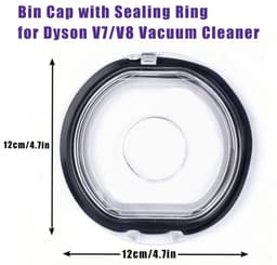 Allecto - Bin Deksel Cap - Vervangingscover - Duurzaam - Afdichtring - Praktisch - Geschikt voor Dyson V7 V8 - 1 stuk — thumbnail 5