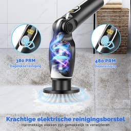 SNJY® Schrobmachine Tegelvloer - Poetsmachine - Vloerreiniger - Dweilmachine - Zwart — thumbnail 2