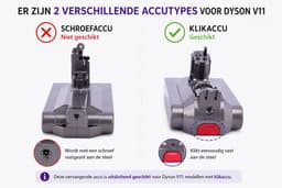 V11 accu vervanging voor Dyson V11 klikaccu 25,2 V 5000 mAh compatibel met Dyson V11 Vacuum Spring 2020 V11 Absolute V11 Absolute Extra V11 Animal (niet voor vacuüm met schroefbatterij) — thumbnail 3