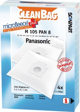 CleanBag stofzuigerzakken 4 stuks - Geschikt voor Panasonic - C2 C2E C20E - Inclusief 1 filter - Alternatief — thumbnail 1